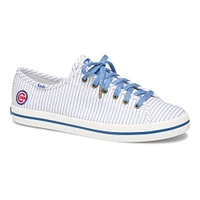 Baskets Keds Chicago Cubs Kickstart à fines rayures blanches pour femme