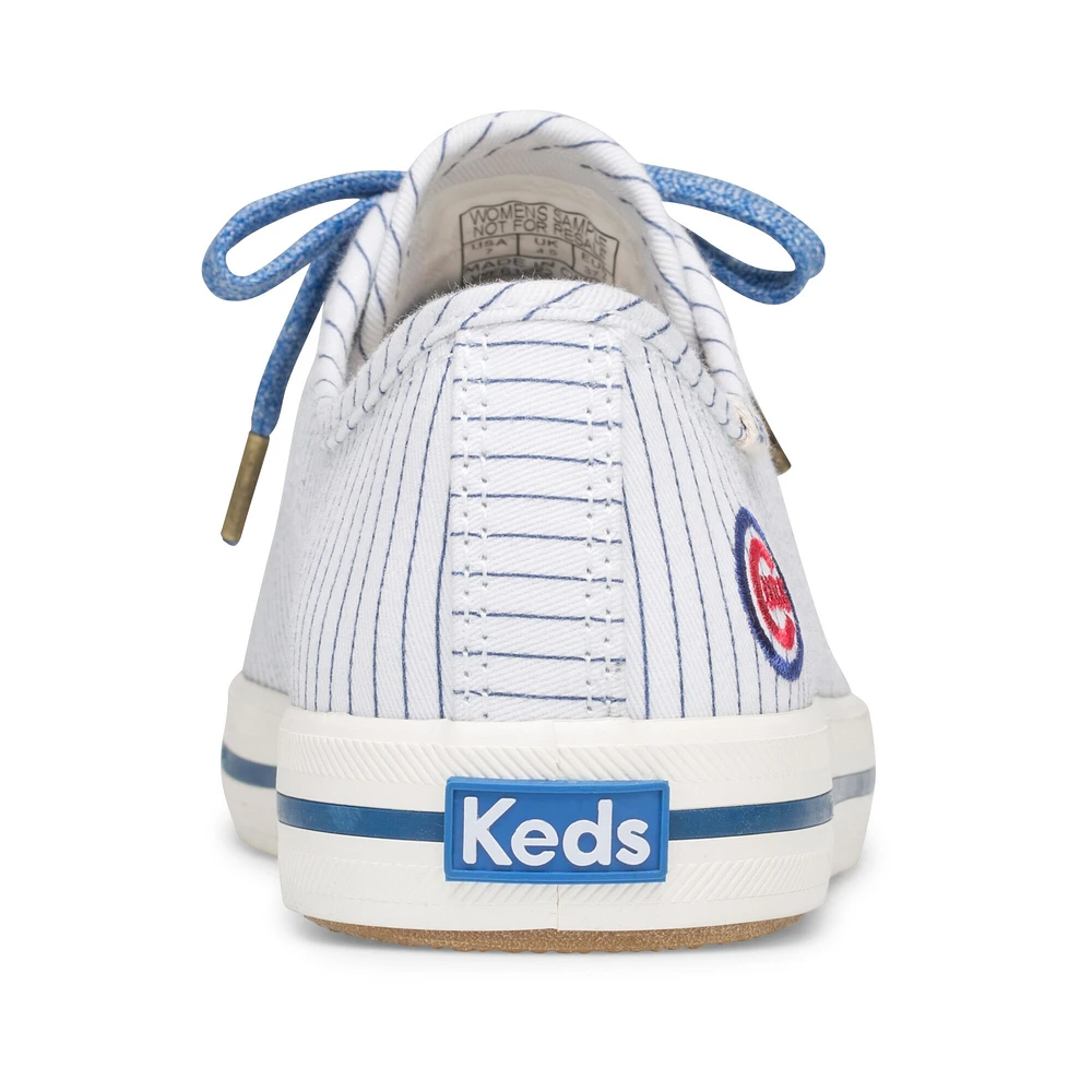 Baskets Keds Chicago Cubs Kickstart à fines rayures blanches pour femme