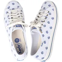 Women's Keds White Chicago Cubs Kickstart Repeat Logo Sneakers