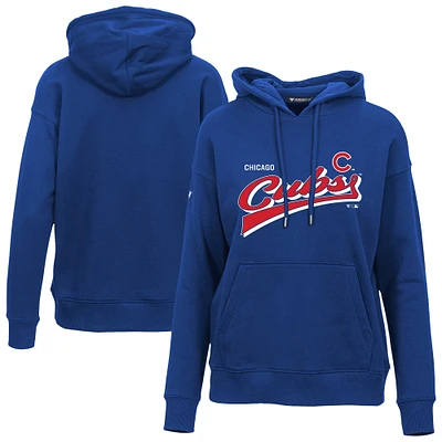 Women's Levelwear  Royal Chicago Cubs Adorn Retro Team 2.0 Pullover Hoodie