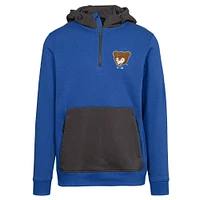 Women's Levelwear Royal Chicago Cubs Cooperstown Collection Chicane Core Logo Quarter-Zip Pullover Hoodie