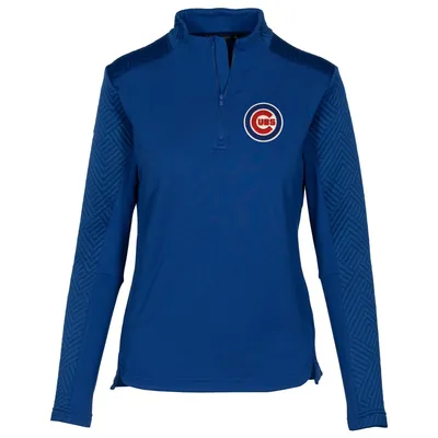 Chicago Cubs Levelwear Women's Daybreak Quarter-Zip Pullover Top - Royal