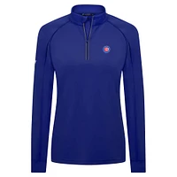 Women's Levelwear Royal Chicago Cubs Kinetic Insignia 2.0 Raglan Quarter-Zip Top