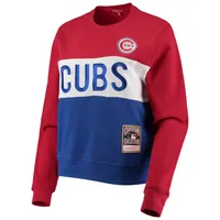 Chandail pour femme Mitchell & Ness Royal Chicago Cubs Color Block 2.0