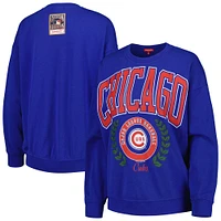 Women's Mitchell & Ness Royal Chicago Cubs Logo Lt 2.0 Pullover Sweatshirt