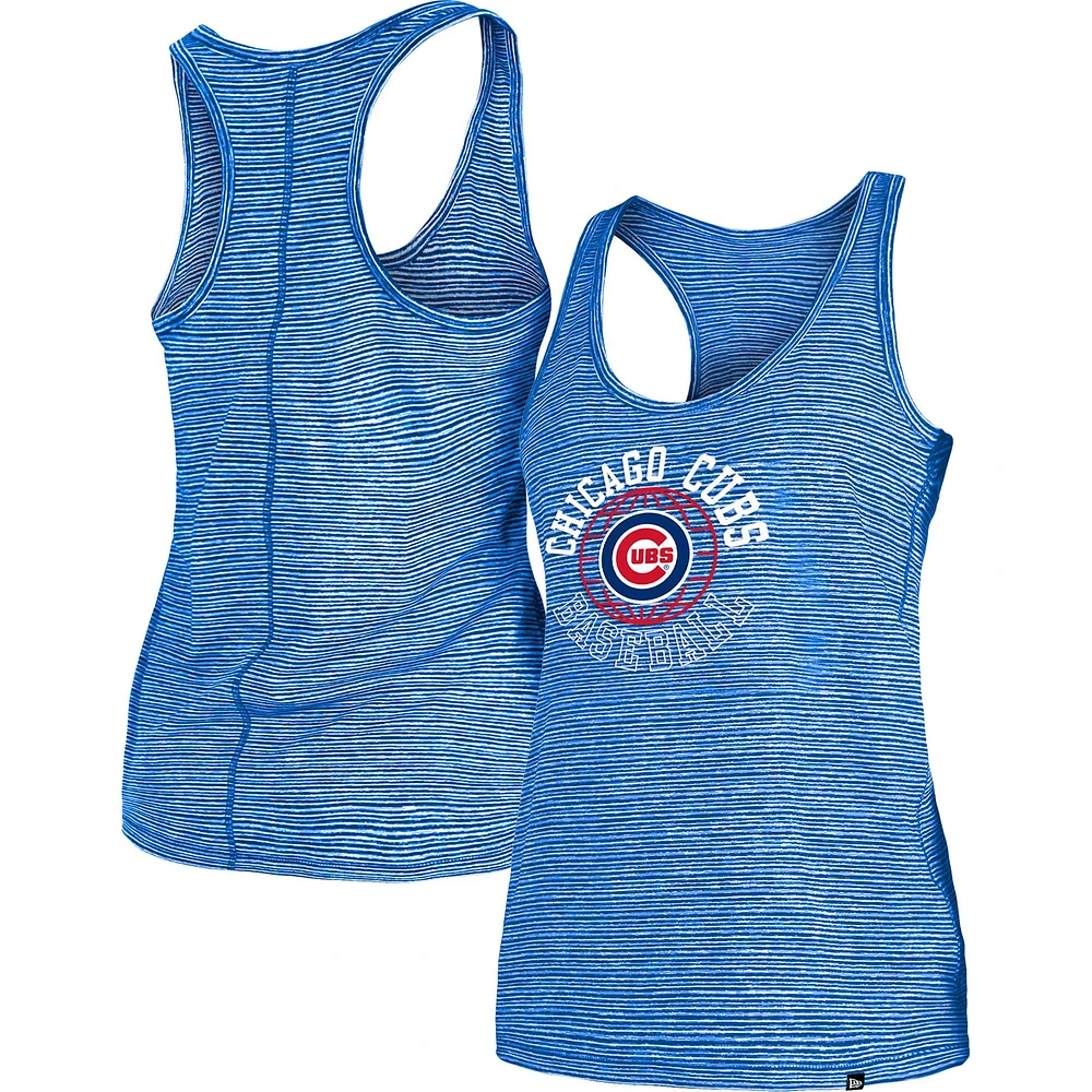 Women's New Era Blue Chicago Cubs Active Racerback Tank Top