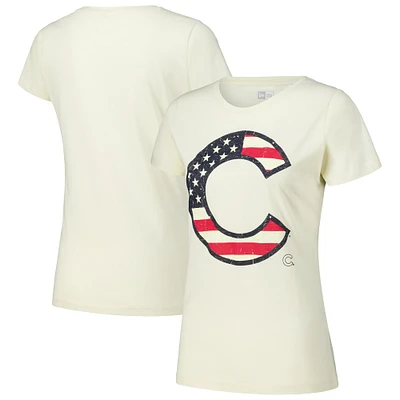 T-shirt vintage crème Chicago Cubs New Era pour femme