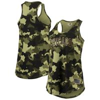 Women's New Era Green Chicago Cubs 2022 MLB Armed Forces Day Camo Racerback Tank Top