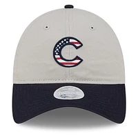 Casquette réglable New Era kaki/noir Chicago Cubs 2024 4 juillet 9TWENTY pour femme