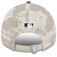 Women's New Era Light Beige/Olive Chicago Cubs 2025 Armed Forces Day 9TWENTY Adjustable Hat
