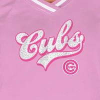 Women's New Era Light Pink Chicago Cubs Gameday V-Neck T-Shirt