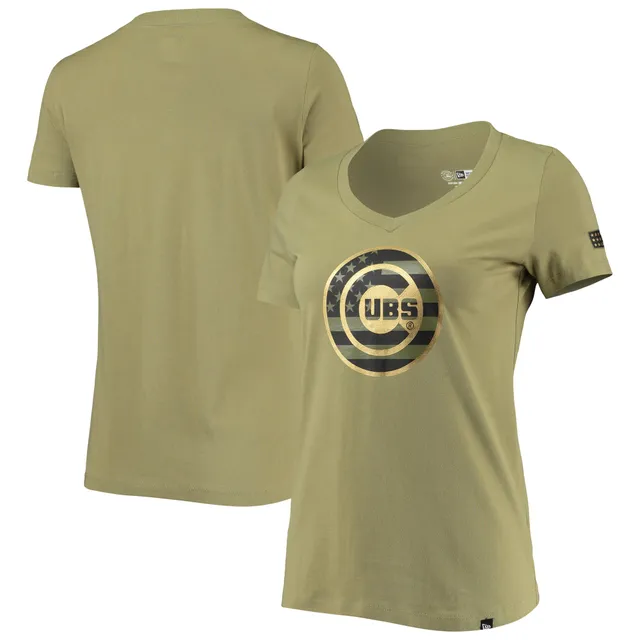 Lids Milwaukee Brewers New Era Women's Colorblock V-Neck T-Shirt