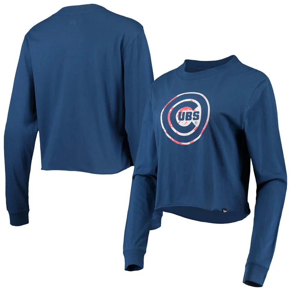 New Era Royal Chicago Cubs Tie-Dye Long Sleeve T-Shirt