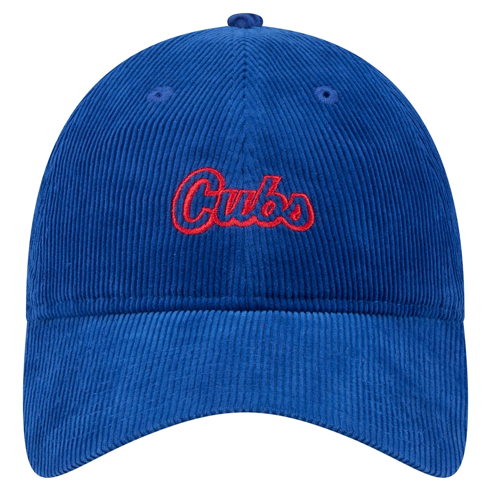 Women's New Era Royal Chicago Cubs Corduroy 9TWENTY Adjustable Hat