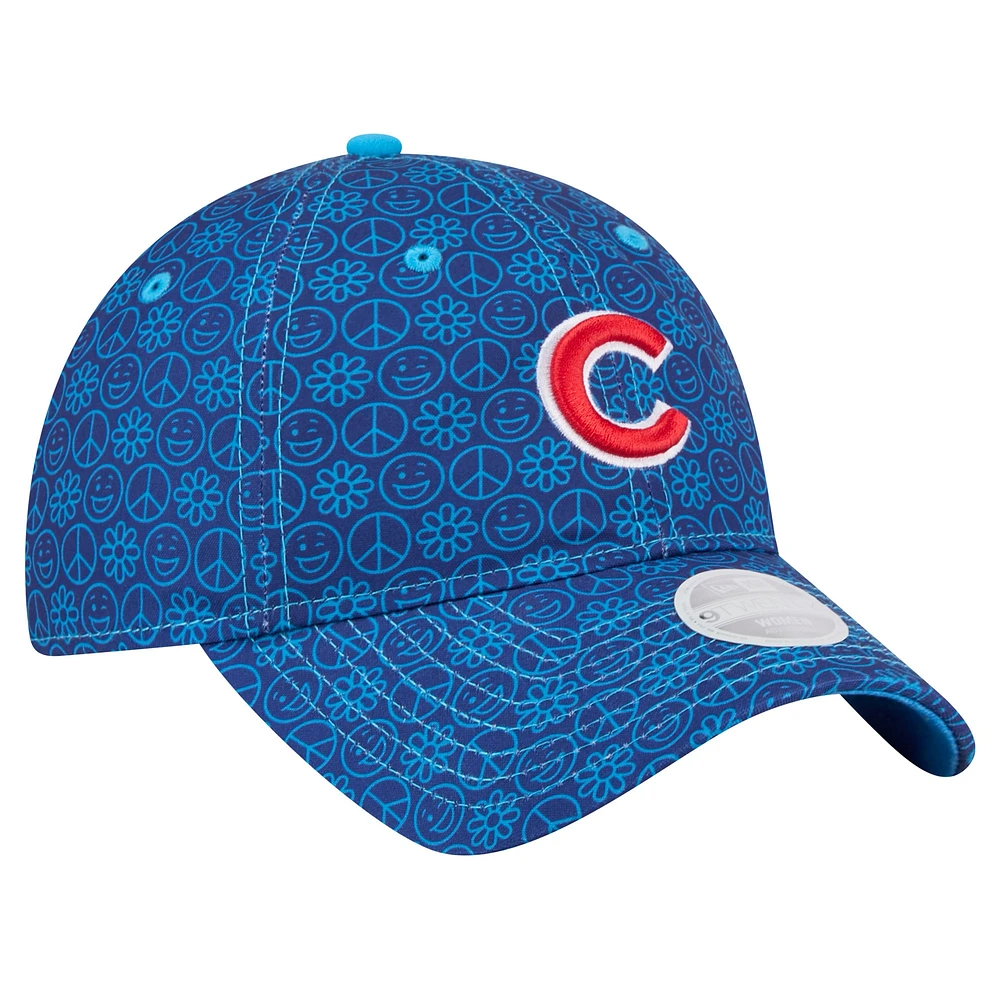 Casquette ajustable New Era Royal Chicago Cubs Don't Worry 9TWENTY pour femme