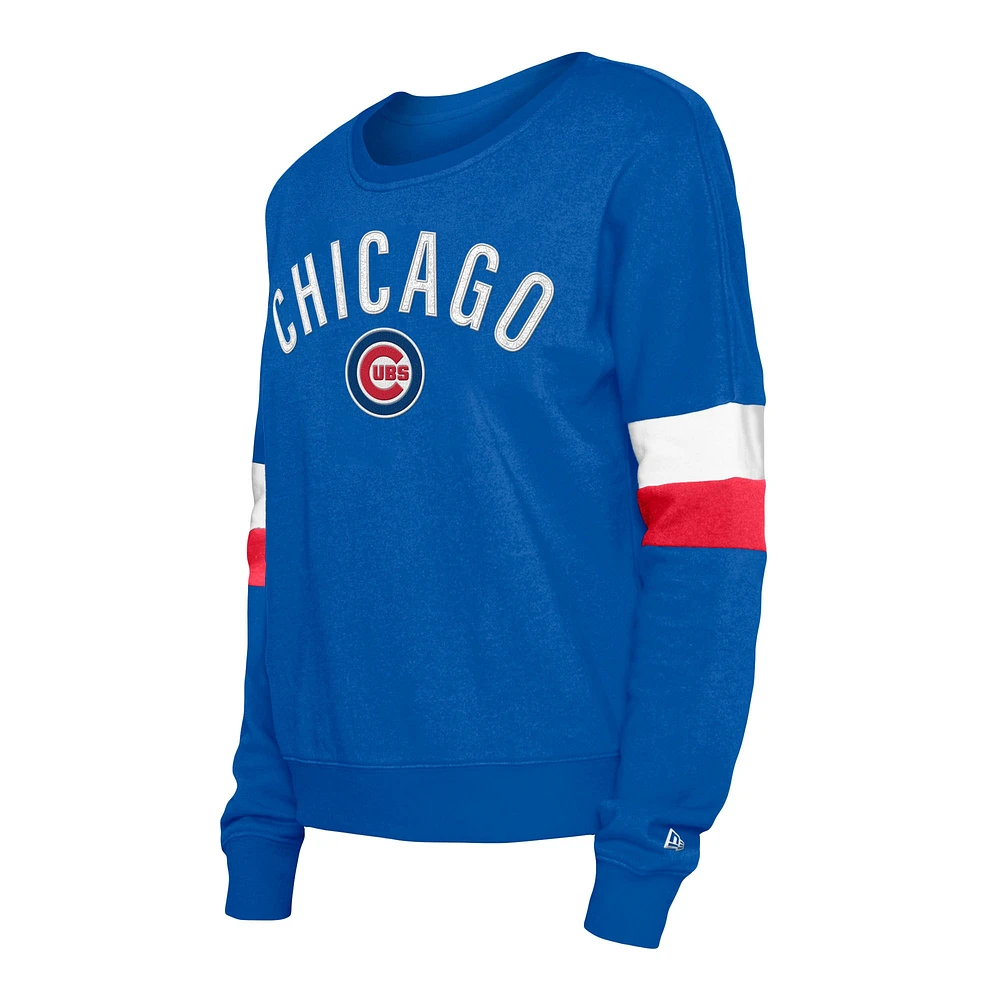 Sweat-shirt New Era Royal Chicago Cubs Game Day Crew pour femme