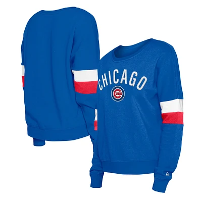 Sweat-shirt New Era Royal Chicago Cubs Game Day Crew pour femme