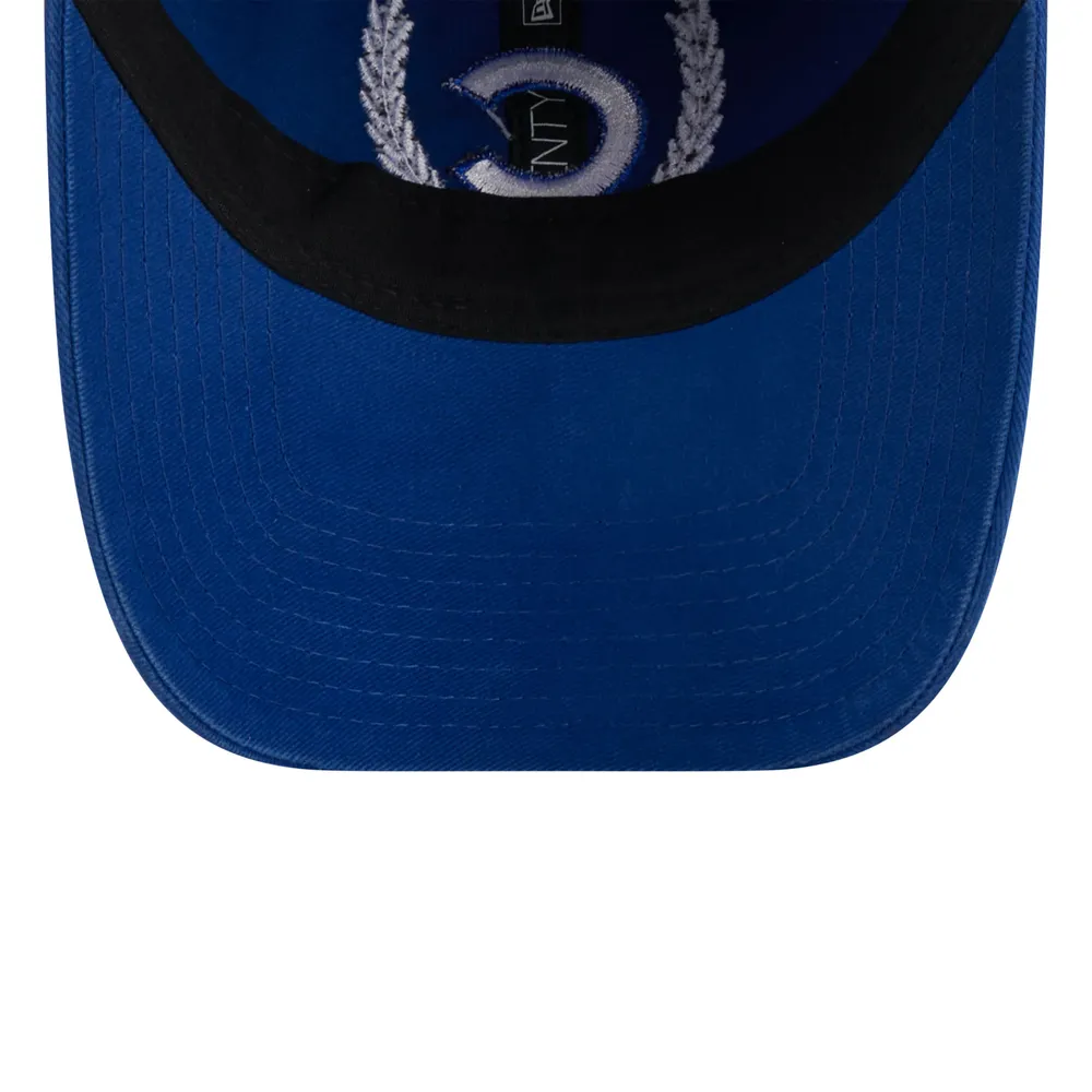 Casquette New Era Royal Chicago Cubs Leaves 9TWENTY ajustable pour femme