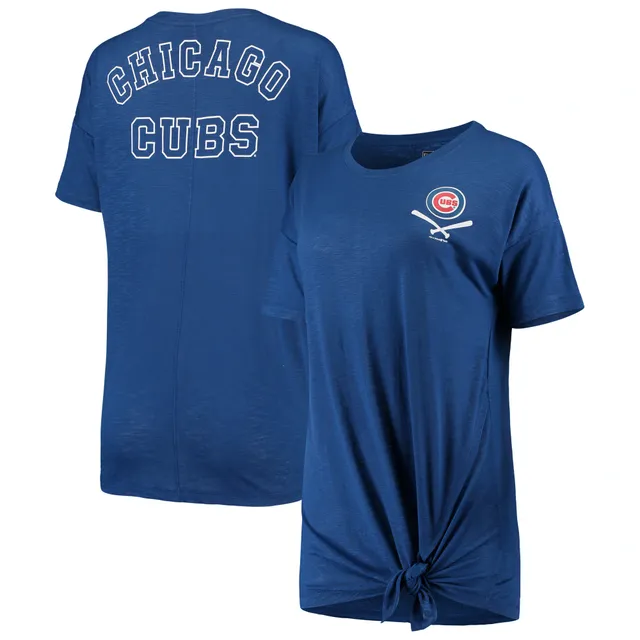 5th & Ocean by New Era Chicago Cubs Women's Royal Baby Jersey V-Neck T-Shirt Size: Small