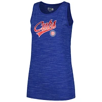 Women's New Era Royal Chicago Cubs Space-Dye Active Tank Top