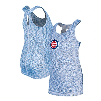 Women's New Era Royal Chicago Cubs Space Dye Keyhole Back Tank Top