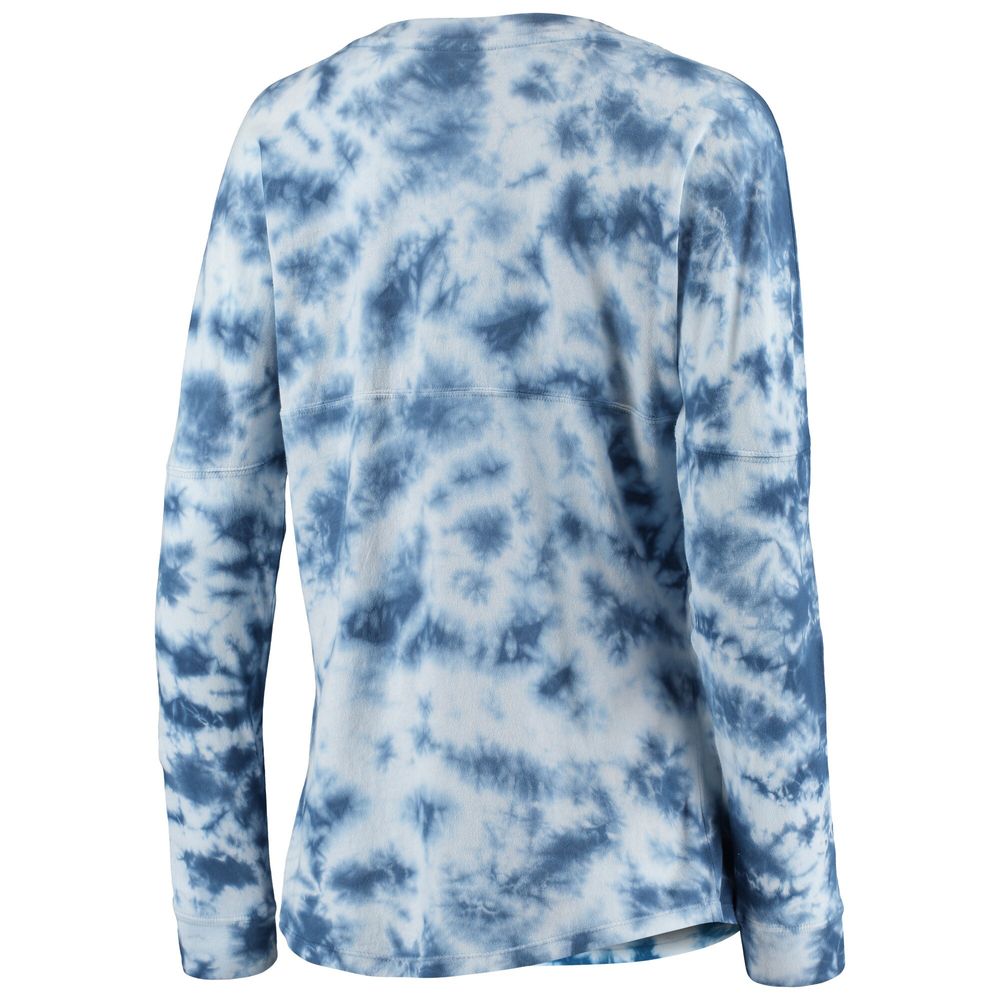 Women's New Era Royal Chicago Cubs Tie-Dye Long Sleeve T-Shirt