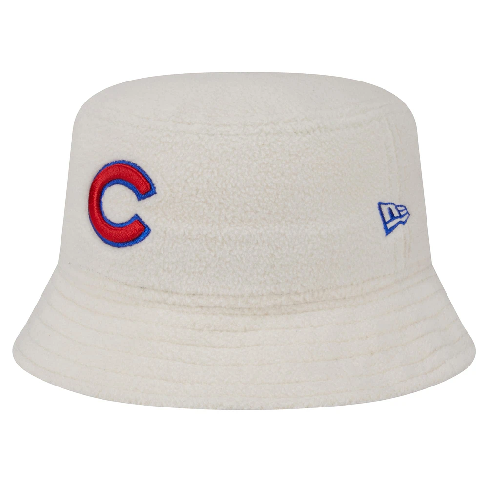 Chapeau seau confortable Chrome Chicago Cubs New Era blanc pour femme