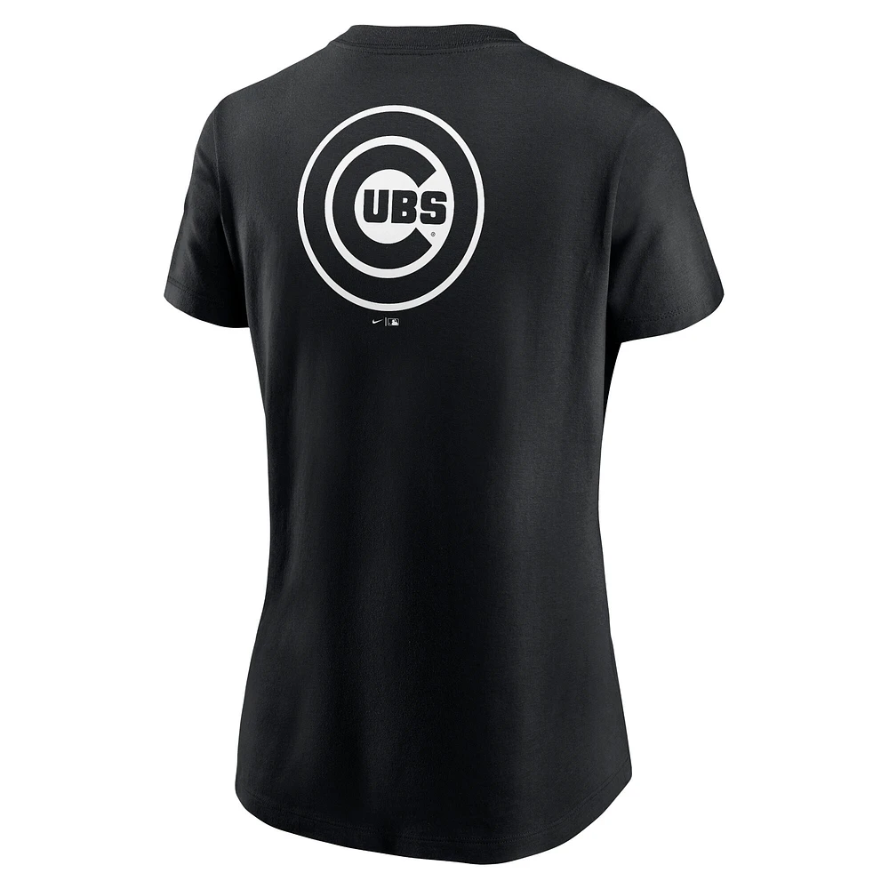 T-shirt à enfiler Nike Cubs de Chicago noir pour femme