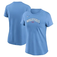 Women's Nike Blue Chicago Cubs City Connect Wordmark T-Shirt