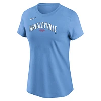 Women's Nike Blue Chicago Cubs City Connect Wordmark T-Shirt