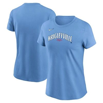 Women's Nike Blue Chicago Cubs City Connect Wordmark T-Shirt