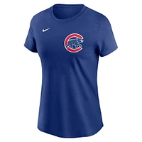 T-shirt Nike Dansby Swanson Royal Chicago Cubs Fuse avec nom et numéro pour femme