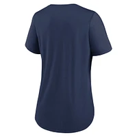 Women's Nike Navy Chicago Cubs City Connect Lockup Tri-Blend T-Shirt