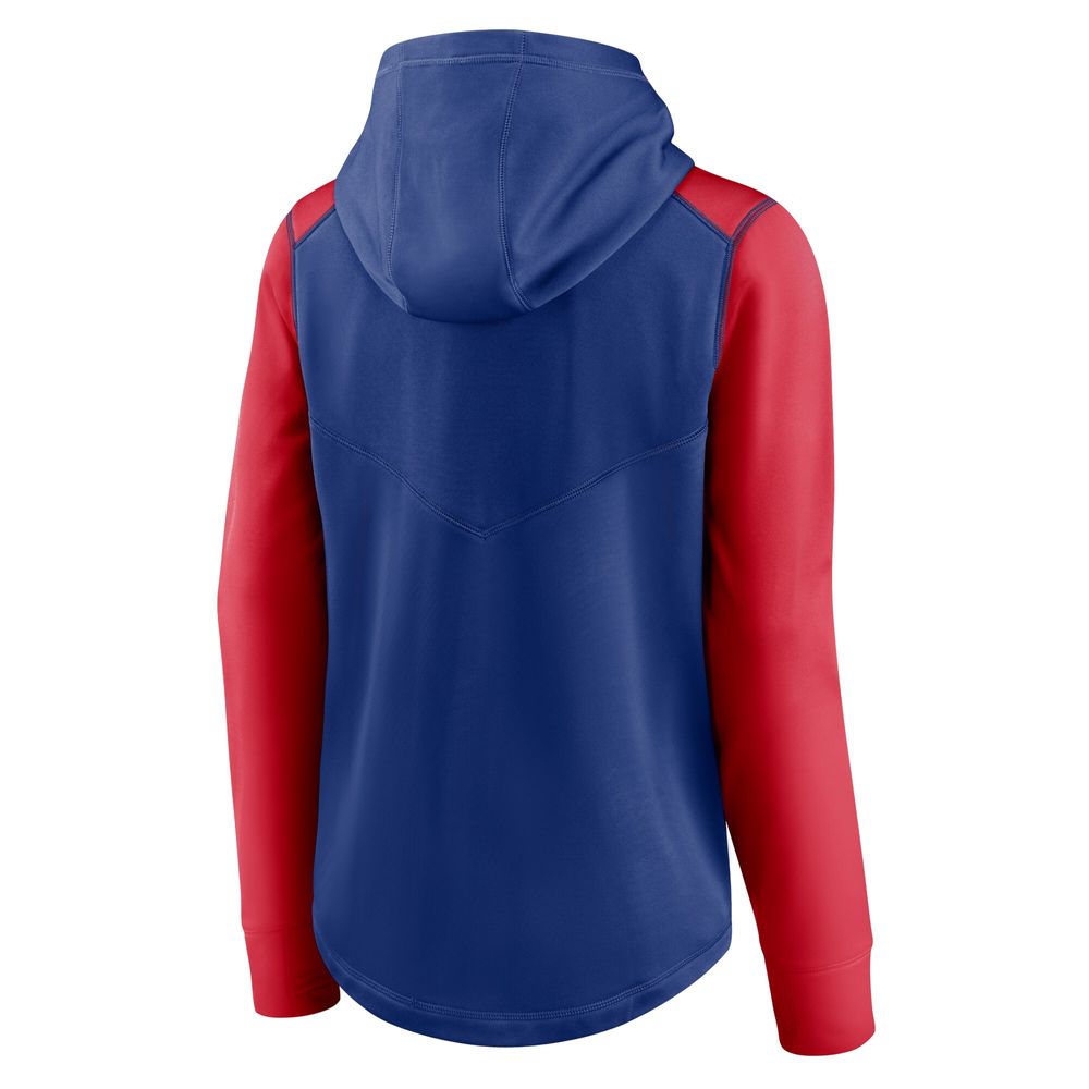 Women's Nike Royal/Red Chicago Cubs Authentic Collection Full-Zip Hoodie