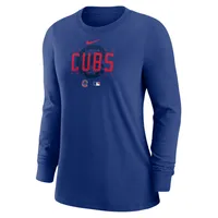 T-shirt à manches longues Nike Royal Chicago Cubs Authentic Collection Legend Performance pour femme