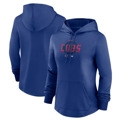 Sweat à capuche Nike Royal Chicago Cubs Authentic Collection Performance d'avant-match pour femme