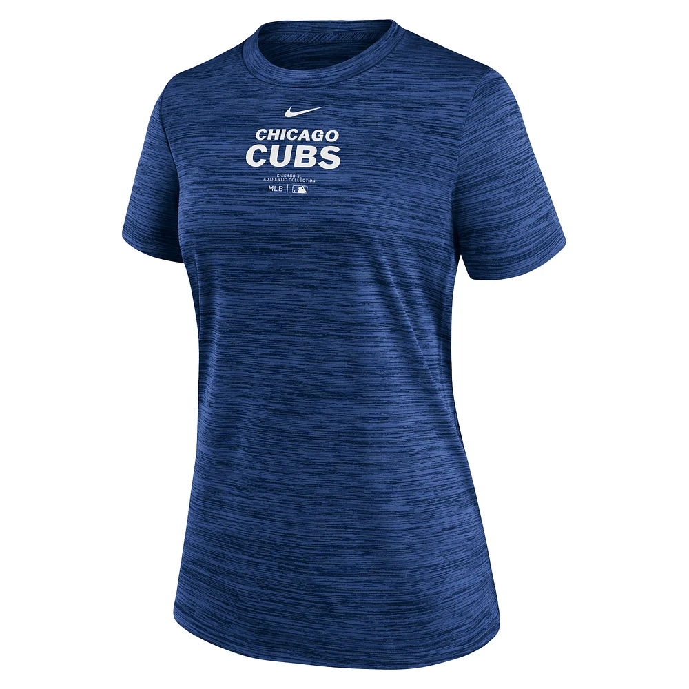 Women's Nike Royal Chicago Cubs Authentic Collection Velocity Performance T-Shirt