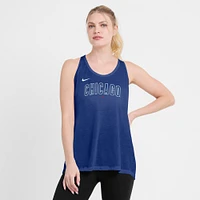 Women's Nike Royal Chicago Cubs Crisscross Performance Tank Top