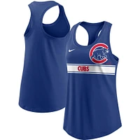 Débardeur à dos nageur court Nike Royal Chicago Cubs Performance pour femme