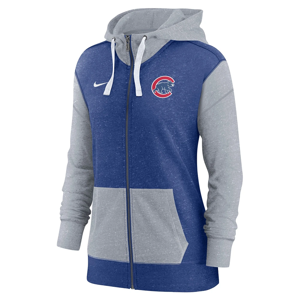 Women's Nike Royal Chicago Cubs Full-Zip Hoodie