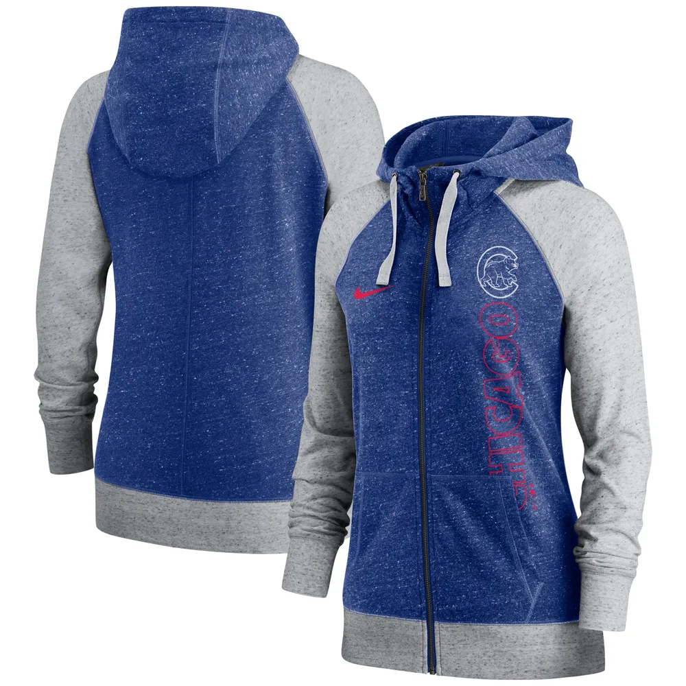 Chicago Cubs Women's Plus Size Full-Zip Hoodie - Heathered Charcoal