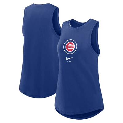 Débardeur tendance à col montant Nike Royal Chicago Cubs Legacy Icon pour femme