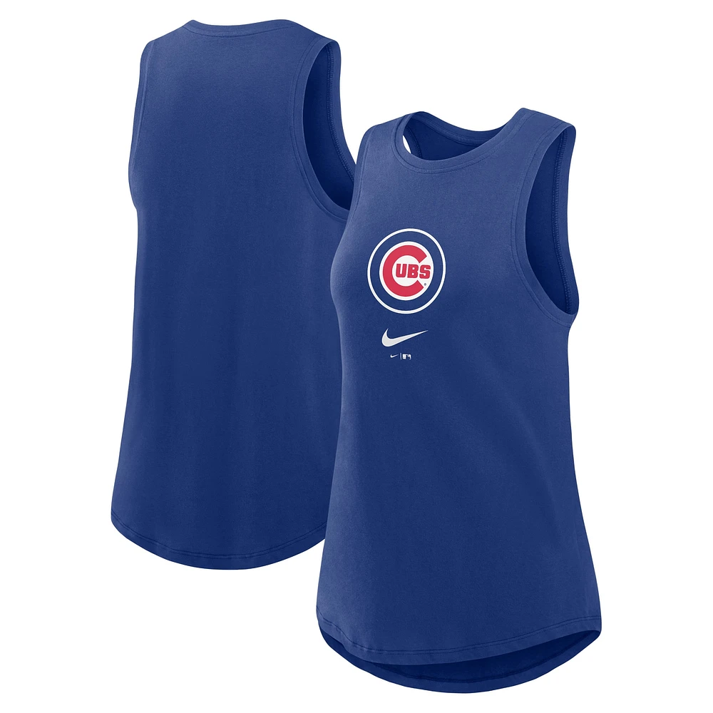 Débardeur Nike Royal Chicago Cubs Legacy Icon à col montant pour femme