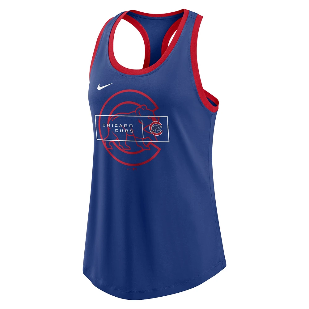 Débardeur Performance Nike Royal Chicago Cubs X-Ray Racerback pour femme