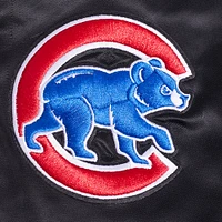 Veste à boutons-pression en satin strass noir Pro Standard Chicago Cubs pour femme