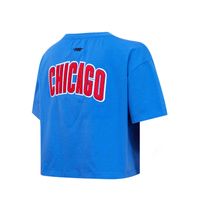 Women's Pro Standard Royal Chicago Cubs Classic Team Boxy Cropped T-Shirt