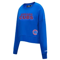 Sweat-shirt ras du cou pour femme Pro Standard Royal Chicago Cubs Game Day Classics