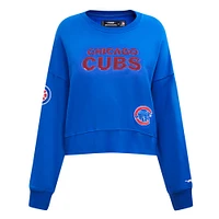 Sweat-shirt ras du cou pour femme Pro Standard Royal Chicago Cubs Game Day Classics