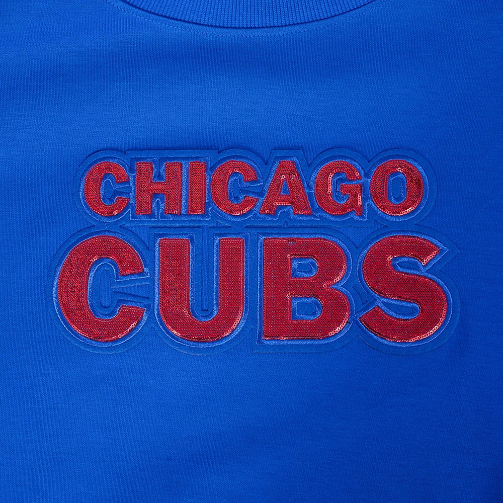 Sweat-shirt ras du cou pour femme Pro Standard Royal Chicago Cubs Game Day Classics