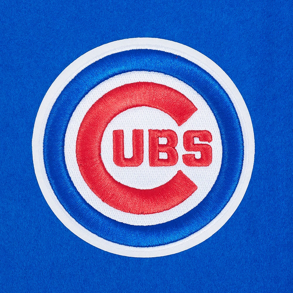 Women's Pro Standard  Royal Chicago Cubs Game Day Classics Wool Full-Zip Varsity Jacket